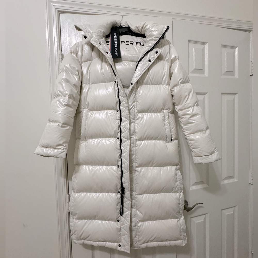Aritzia Super Puff Long (Regular length) in Birch XS